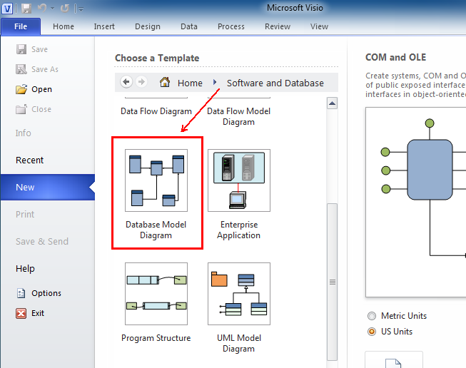 Visio 2010 Missing Software Template